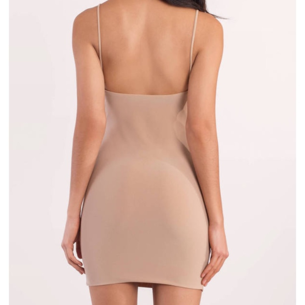 FINAL PRICE Khaki basic neutral dress bodycon - Picture 4 of 4